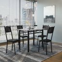 Ver imagem 2 de Conjunto de Mesa Sala de Jantar Sara com 4 Cadeiras Tubular Granito 1,20m Artefamol