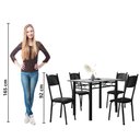 Ver imagem 6 de Conjunto de Mesa Sala de Jantar Sara com 4 Cadeiras Tubular Granito 1,20m Artefamol