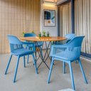 Ver imagem 6 de Cadeira Montreal em Polipropileno com Revestimento em Couro Ecológico Fratini Azul