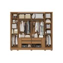 Ver imagem 5 de Guarda Roupa Casal 6 Portas e 4 Gavetas C/ Pés Cb03t581 Canela - Kappesberg
