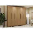 Ver imagem 1 de Guarda Roupa Casal 6 Portas e 4 Gavetas C/ Pés Cb03t581 Canela - Kappesberg