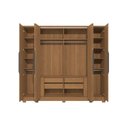 Ver imagem 6 de Guarda Roupa Casal 6 Portas e 4 Gavetas C/ Pés Cb03t581 Canela - Kappesberg