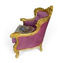 Ver imagem 5 de Par de Poltronas Classica Roxo com Dourado 95x84x75cm