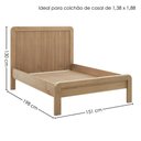 Ver imagem 2 de Cama Casal Madeira Macica Taeda 151 Cm 3308u Tauari Festra