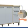 Cozinha Completa com 2 Armários 1 de Geladeira e 1 com 3 Portas e Nicho e 2 Balcões Austria - 16