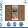Guarda Roupa Casal Premium Nápoli 242cm com Espelho 2 Portas Lisas 1 Porta Ripada 6 Gavetas Espresso Móveis     - 12