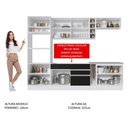 Ver imagem 7 de Cozinha Completa Madesa Vicenza com Armário e Balcão (sem Tampo e Pia) - Branco/Preto/Crema