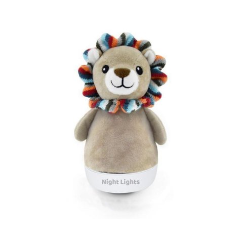 Luminaria Lampada Abajur Infantil de Abs Led Leãozinho Baby Style
