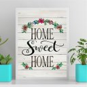 Ver imagem 2 de Quadro Home Sweet Home - Arabesco 24x18cm - com Vidro:moldura Branca