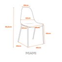 Ver imagem 2 de Kit com 4 Cadeiras em Polipropileno Miami Azul/Sonho Distante