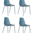 Ver imagem 1 de Kit com 4 Cadeiras em Polipropileno Miami Azul/Sonho Distante
