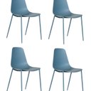 Ver imagem 1 de Kit com 4 Cadeiras em Polipropileno Miami Azul/Sonho Distante
