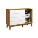 Ver mais imagens de Quarto de Bebê Berço Evolution + Guarda Roupa 4P + Cômoda Sp Elfe Branco / Savana com 02 Colchão