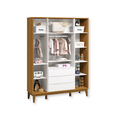 Ver imagem 5 de Quarto de Bebê Berço Evolution + Guarda Roupa 4P + Cômoda Sp Elfe Branco / Savana com 02 Colchão
