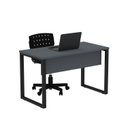 Ver imagem 6 de Mesa Madeira M120/60P25TUB 120cm Industrial Grafito e Preto Cinza