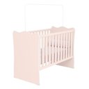Ver imagem 3 de Jogo de Quarto Infantil Doce Sonho com Cômoda 1 Porta e Berço Rosa Acetinado - Qmovi
