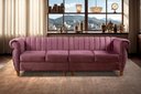 Ver imagem 2 de Sofá Realeza 4 Lugares Cor:veludo Roxo 380