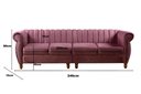 Ver imagem 4 de Sofá Realeza 4 Lugares Cor:veludo Roxo 380
