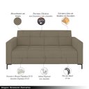 Ver imagem 3 de Sofá Living Decorativo Houston 2 Lugares 180cm Pés em Metal Veludo Castor G33 - Gran Belo