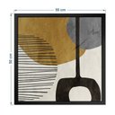 Ver imagem 4 de Kit 2 Quadros 50cm X 50cm Formas Abstratas Tropical Artes 