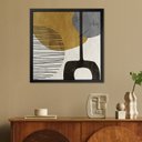 Ver imagem 2 de Kit 2 Quadros 50cm X 50cm Formas Abstratas Tropical Artes 