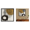 Ver imagem 1 de Kit 2 Quadros 50cm X 50cm Formas Abstratas Tropical Artes 