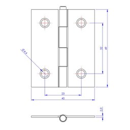 Kit 3 Dobradiça Preta Porta / Janela Pino Solto Real 2" - 2