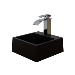 Cuba Pia para Banheiro de Apoio Lavabo 32cmx30cm - Palermo Preto - 8