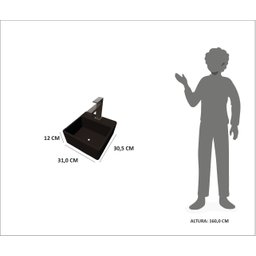 Cuba Pia para Banheiro de Apoio Lavabo 32cmx30cm - Palermo Preto - 10
