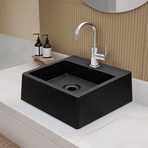 Cuba Pia para Banheiro de Apoio Lavabo 32cmx30cm - Palermo Preto