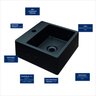Cuba Pia para Banheiro de Apoio Lavabo 32cmx30cm - Palermo Preto - 5