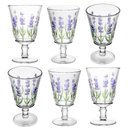 Ver imagem 4 de Jogo de Taças e Jarra de Cristal Lavanda Hand Painting 7 Peças - Lyor