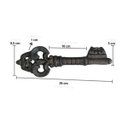 Ver imagem 2 de Kit 2 Chaves Decorativas Rústica Enfeite em Ferro Nº 02 26cm