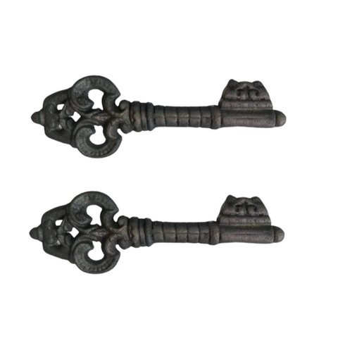 Kit 2 Chaves Decorativas Rústica Enfeite em Ferro Nº 02 26cm