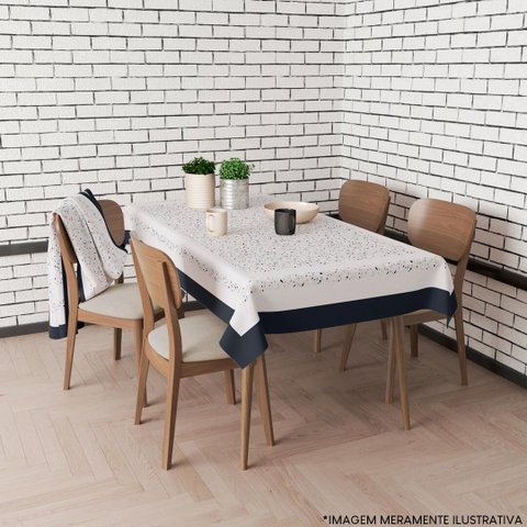 Toalha de Mesa Retangular Abstrato Cores Neutras