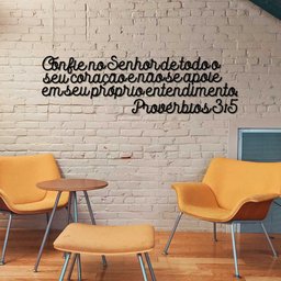 Versículo Bíblico Provérbios 3:5 em MDF 6mm Vazado - 4