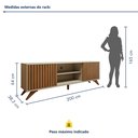 Ver imagem 5 de Rack com Painel para TV até 80 Polegadas 282CMX224CM 100% MDF Frisado Manaus Marrom