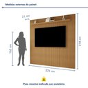 Ver imagem 4 de Rack com Painel para TV até 80 Polegadas 282CMX224CM 100% MDF Frisado Manaus Marrom