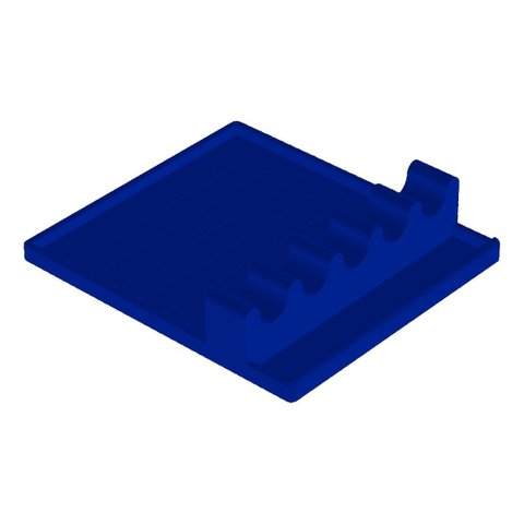 Suporte de Apoio para 5 Talheres para Bancada de Cozinha - Azul