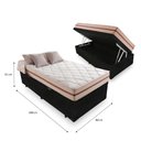 Ver imagem 2 de Cama Box Baú Solteiro Preto com Colchão Pillow Angel Molas Ensacadas