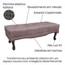 Ver imagem 4 de Recamier 0,90m com Pés Luis Xv e Capitonê em Tecido Veludo Vicenza - Lucadi