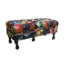 Recamier Baú Luis Xv Capitonê Retrô 180cm Suede Triângulo Pés Madeira Mz Decor - 3