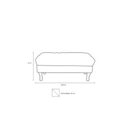Recamier Baú Luis Xv Capitonê Retrô 180cm Suede Triângulo Pés Madeira Mz Decor - 4