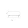 Recamier Baú Luis Xv Capitonê Retrô 180cm Suede Triângulo Pés Madeira Mz Decor - 4
