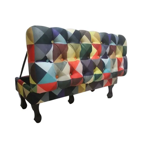 Recamier Baú Luis Xv Capitonê Retrô 180cm Suede Triângulo Pés Madeira Mz Decor
