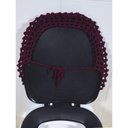 Ver imagem 3 de Jogo de Tapete de Croche para Banheiro com 3pç Colorido Liso Cor:vinho