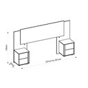 Ver imagem 3 de Cabeceira Extensivel Para Cama de Casal ou Queen Rubia DJ Móveis