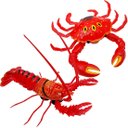 Ver imagem 1 de Decoração Casa de Praia Siri Caranguejo e Lagosta Kit 2pçs