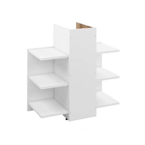 Gabinete Armário Banheiro Pia de Coluna 6 Nichos Hera