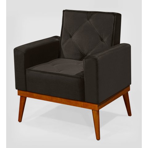 Poltrona Cadeira Decorativa Quarto Feminina Veludo Luxo